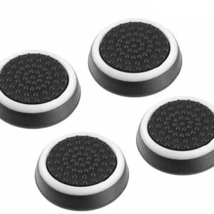 Thumb Grip Cap Cover Compatible With PS4/PS5 (4pcs) - Black/White