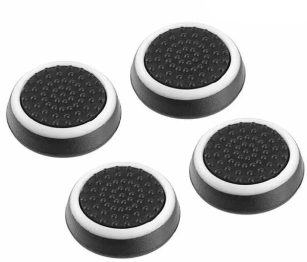 Thumb Grip Cap Cover Compatible With PS4/PS5 (4pcs) - Black/White