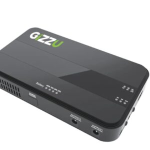 GIZZU 36W 32Wh 8800mAh Mini Dual DC UPS - Black